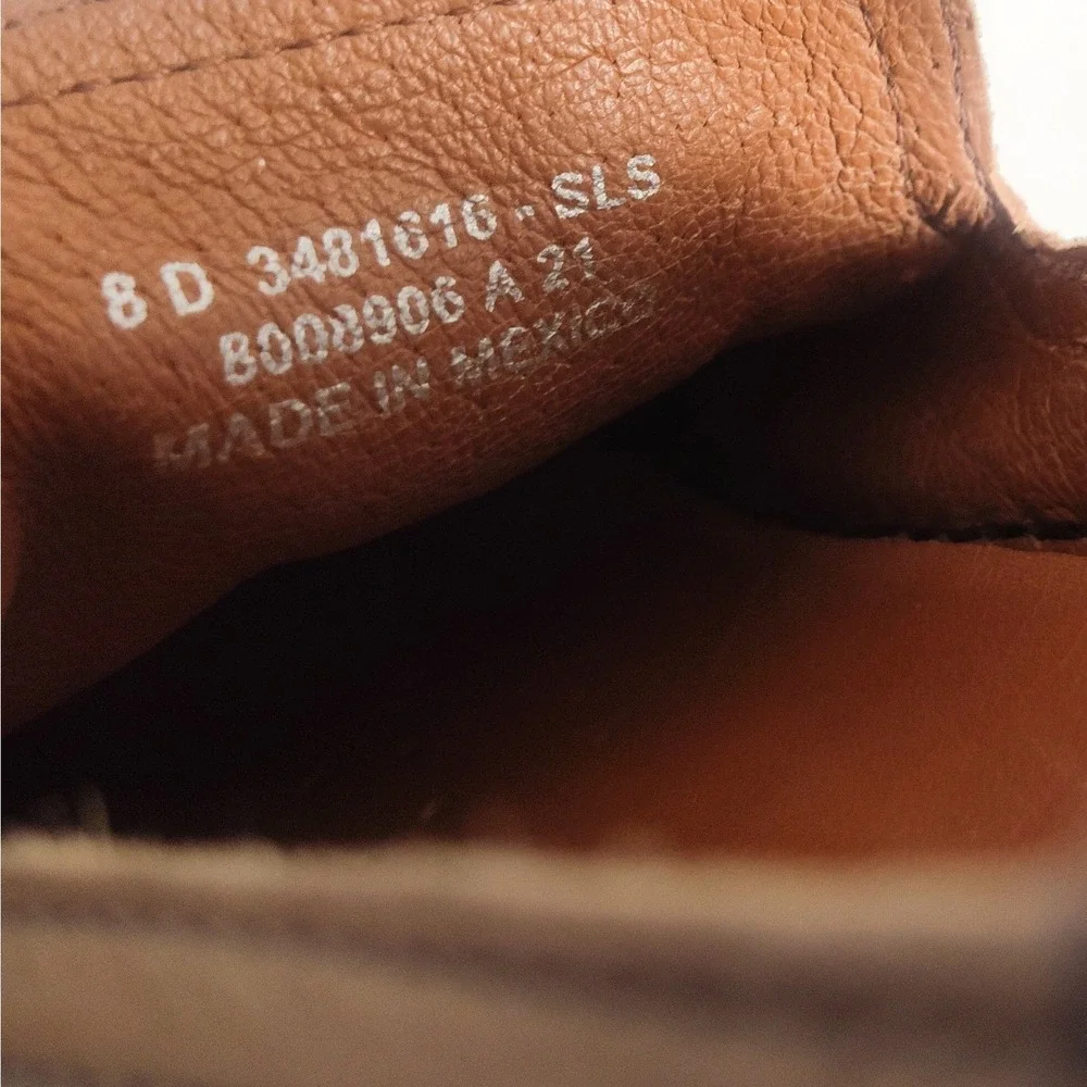 Frye Loafers Mens Size 8 Shoes Taupe Leather Slip On Moc Toe Driving Nuetral‎